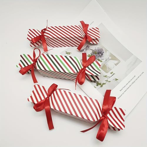 Gift For Her/Him 150pcs Striped Packaging Gift Box Wedding Party Supplies Valentine'S Day Gift Box Packaging Supplies (Red)
