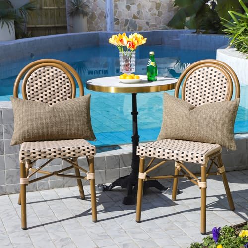 Artscope Outdoor Waterproof Throw Pillow Covers 12x20 Inch Decorative Linen Outdoor Pillows Cushion Case for Patio Couch S...