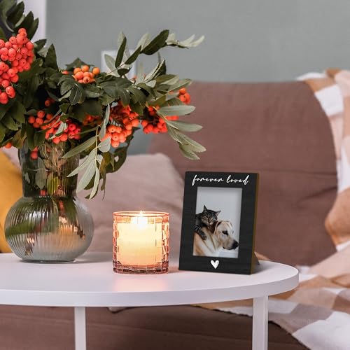 Foyoulame Pet Memorial Dog Cat Picture Frame 4x6, Loss of Dog Sympathy Gift Wooden Picture Frame, Memorial Gifts for Dogs ...