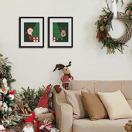 upsimples 11x14 Picture Frame Set of 3, Made of High Definition Glass for 8x10 with Mat or 11x14 Without Mat, Wall and Tab...