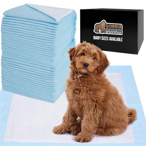 Gorilla Guard Disposable Puppy Pads, 100 Count 22x22 in, 5 Layer Pee Pads for Dogs, Absorbent Diaper Changing Pad, Dog Pot...
