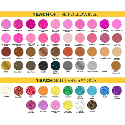 Crayola Ultimate Crayon Box Collection (152ct), Bulk Kids Crayon Caddy, Classic & Glitter Colors, Coloring Book Supplies, ...
