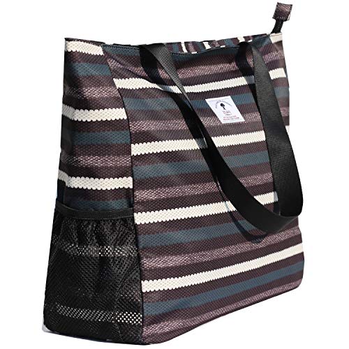 ESVAN Large Lightweight Water Resistant Beach Bag 20 Inch Womens Oversized Tote Bag for Gym, Beach, Travel, Pool, Yoga, Nurse