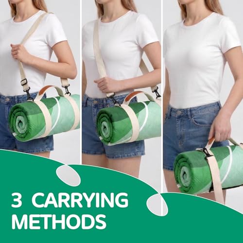 RYCHIC Waterproof Picnic Blanket Outdoor Camping Beach Mat Extra Large Foldable Car Essential Roadtrip Gadget Rv Accessori...