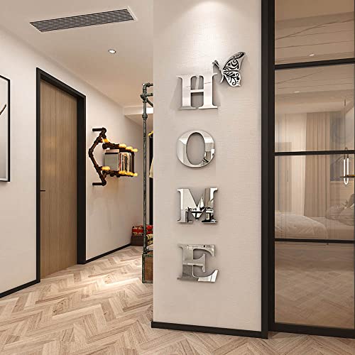Doeean Home Wall Decor Letter Signs Acrylic Mirror Wall Stickers Decorations for Living Room Bedroom Home Decor Wall Decal...