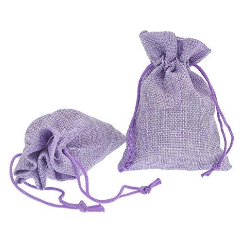 Bezall 20Pcs Burlap Bags with Drawstring 2.7 x 3.5 Inch, Linen Small Party Favor Gift Bags Jewelry Pouches Sachet Sacks fo...