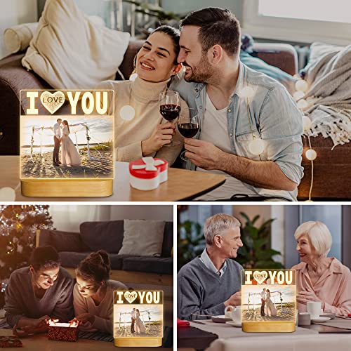 Attivolife I Love You Picture Frame for Women, Light up Photo Frame with LED Night Light, Gifts for Couple Husband Wife Me...