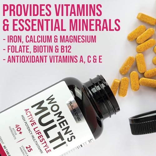Rule 1 Proteins Women's Multi - Women's Daily Vitamins, Essential Minerals, Superfoods, and Botanical Extracts for Active ...