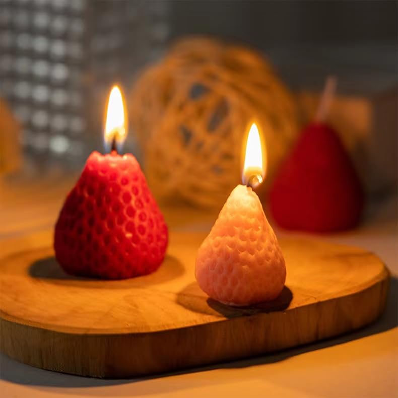 Strawberry Candle Gifts for Women 9pcs,Strawberry Decorative Soy Aromatherapy Candles for Home Scented Decoration, Cute Ca...