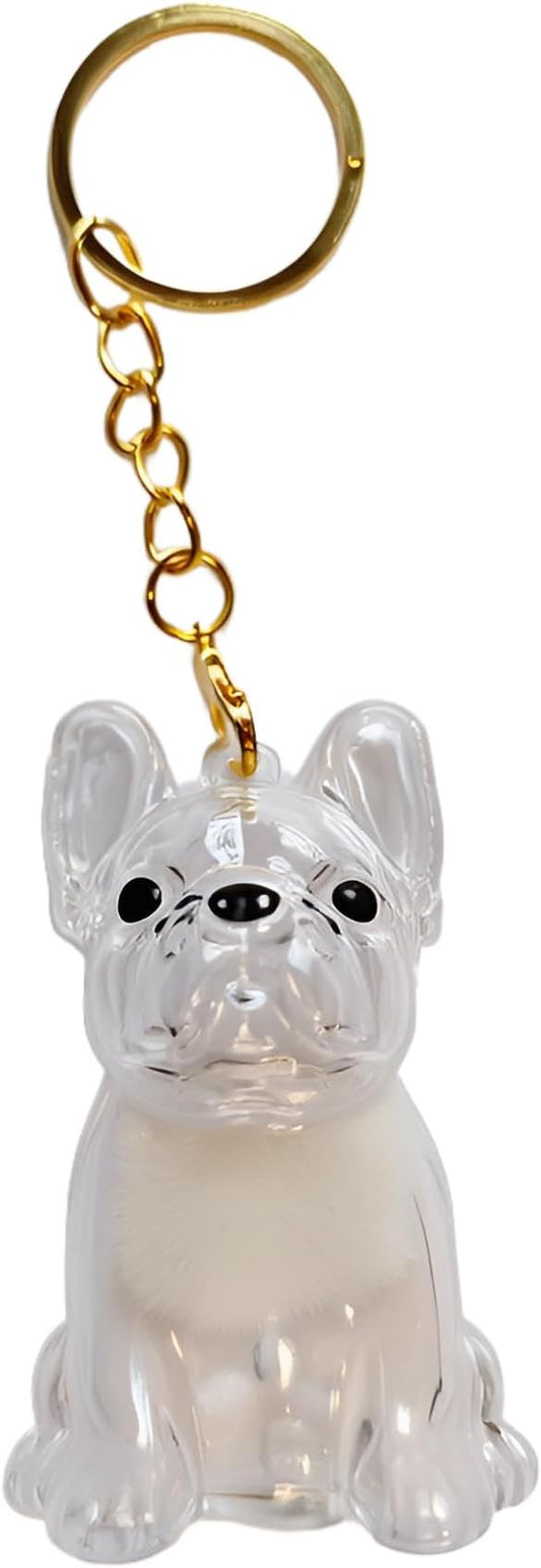 BeSpace Dog Hair Collector Keychain Charm Memorial Storage Box,Pet Fur Collection Transparent Capsule,Dog Hair Memorial Ke...