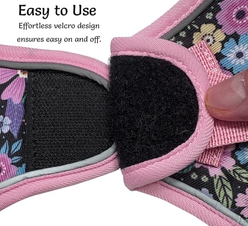 Mihqy Step in Dog Harness and Leash Set, Reflective Adjustable No Pull Dog Harness for Small Medium Dogs Puppy and Cats, S...