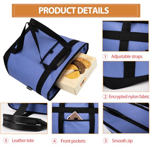 Insulated Cooler Bag, Reusable Grocery Bags for Hot/Cold Food, Thermal Food Delivery Bag for Beach, Travel, Picnics