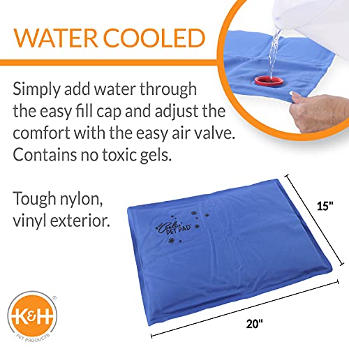 K&H Pet Products Coolin' Pet Pad Dog Mat, Portable Dog Cooling Mat for Travel or in Home, Perfect for Carriers, Crates, Ou...
