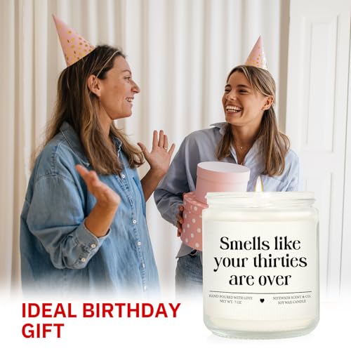 Niyewsor 40th Birthday Gifts Women Men, Forty Birthday Candle, 1986 40th Birthday Decorations for Women Men, 40 Year Old B...