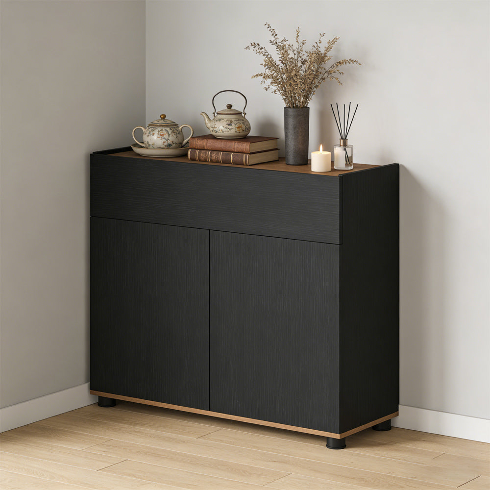 Sideboard Buffet Cabinet With Storage Wooden Kitchen Storage Cabinet  With 2 Anti-toppling Devices For Kitchen, Dining Room And Living Room