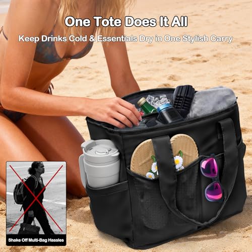 Odoland Soft Cooler Bag - Leakproof & Insulated, 2-in-1 Collapsible Design, Dry/Wet Separation, Large Soft Sided Cooler wi...