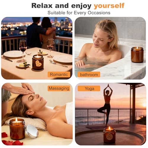 Home Scented Candles Gift Set, 6 Pack Aromatherapy Candles for Women, Non Toxic Soy Wax Candles for Relaxing Stress Relie...