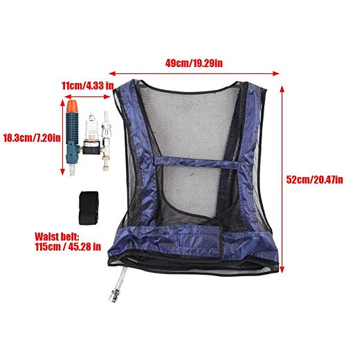 Yosoo Air Conditioner Waistcoat Welding Steel Air Compressed Cooling Vest Vortex Tube Air Conditioner Waistcoat