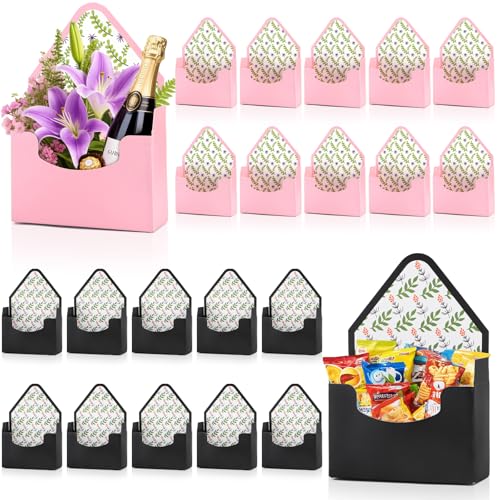 Cedilis Set of 20 Envelope Gift Box, Flower Boxes for Arrangements, Paper Floral Bouquet Packaging Box, Florist Supplies f...