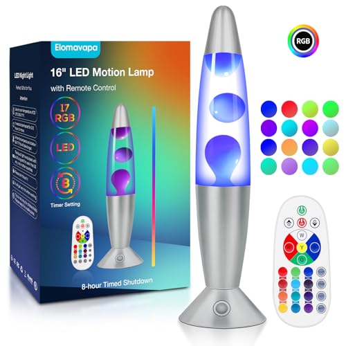 17 Colors Changing Liquid Motion Lamp with Remote: 16 Inch LED Night Light for Kids Adults - Relaxing Table lamp for Bedro...