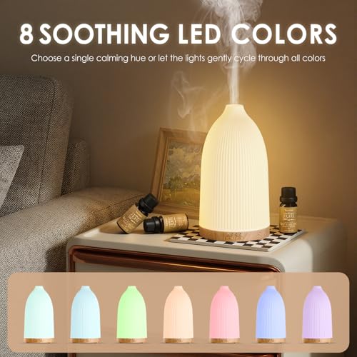 SALKING Essential Oil Diffuser, 100ml Aromatherapy Diffusers with Adjustable Mist Mode Timer Setting, Ultrasonic Diffusers...