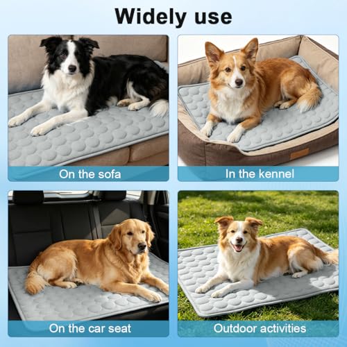 MeiLiMiYu Dog Cooling Mat 2026 Upgraded Arc-Chill Cooling Dog Bed Mat, Washable Pet Cooling Pad (Q-Max>0.4) Cooling Mat fo...