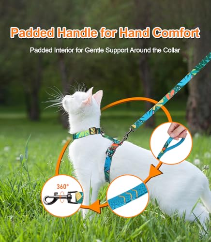 Halypet Cat Harness and Leash Set, Escape Proof [3 in 1 Adjustable & Lightweight] Cat Harness, Soft Comfortable Kitten Har...