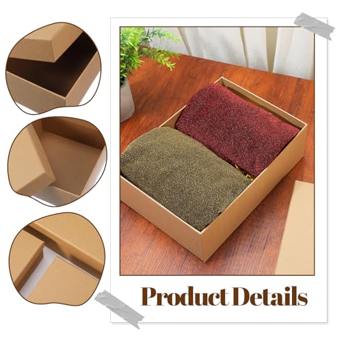 Douaowoc 6 Pcs Gift Boxes with Lids, Set of 6 Empty Wrap Boxes, Nesting Box for Gift Presents Cardboard Box for Christmas,...