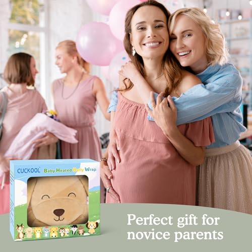 Baby Colic and Gas Relief, Heated Tummy Wrap for Newborns Belly Relief by Soothing Warmth, Baby Heating Pad Swaddling Belt...