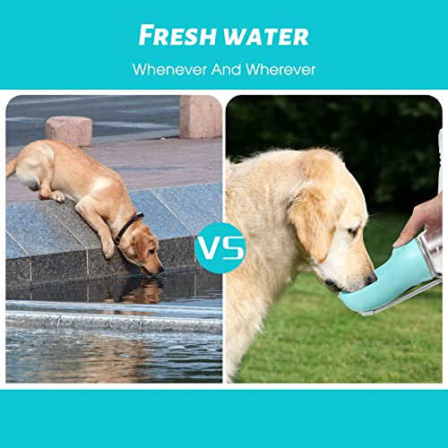 Kalimdor Dog Water Bottle, Leak Proof Portable Puppy Water Dispenser with Drinking Feeder for Pets Outdoor Walking, Hikin...