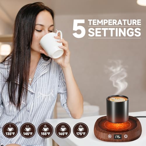 Coffee Mug Warmer - Coffee Cup Warmer for Desk Auto Shut Off, Smart Electric Candle Warmer Beverage Warmer for Coffee, Te...