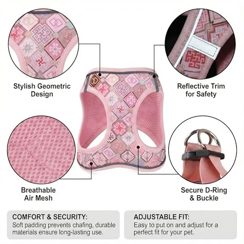 Mihqy Step in Dog Harness and Leash Set, Reflective Adjustable No Pull Dog Harness for Extra-Small/Small Dogs Puppy and Ca...