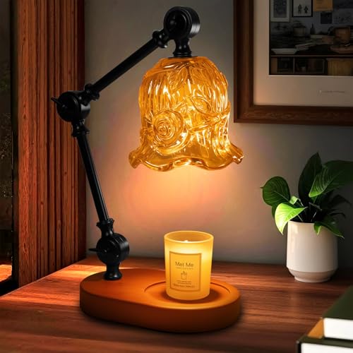 YWYWLED Candle Warmer Lamp, Dimmable Wax Melting Warmer with Adjustable Height, Bedroom Living Room Home Decor, Birthday R...