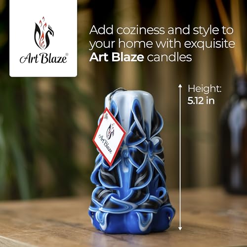 Carved Candles - Handmade Decorative Large Candle – Tall Long Burning Cute Spiral Candle for Women – for Home Decor, Cozy ...