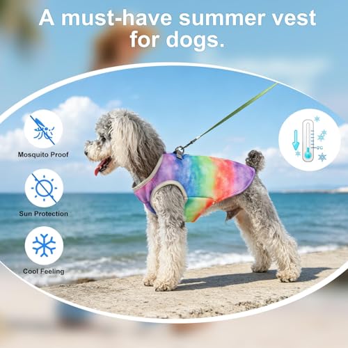 BEAUTYZOO Dog Cooling Vest with Zipper, Lightweight Breathable Cooling Shirt for Summer, Adjustable Reflective Cooling Jac...