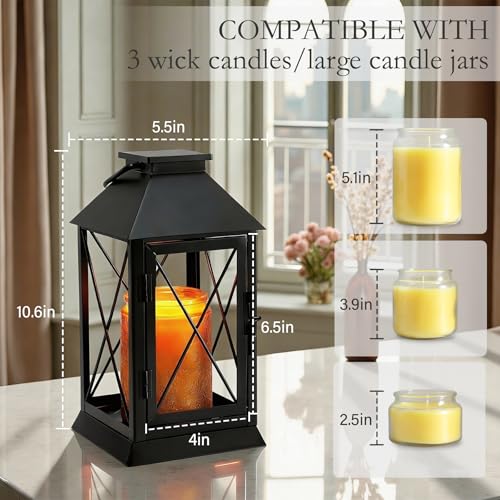 Candle Warmer Lamp with Timer,Compatible with 3 Wick Candles/Large Candel Jars,Vintage Lamp Candle Warmer Lantern,Dimmable...