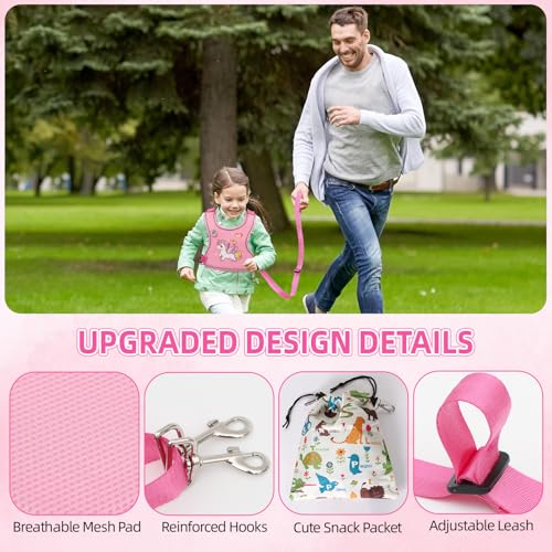 Safety Walking Harness with Light Reflector for Autism, Special Needs Child (3-6 yrs), Vest Harness with Grab Handle and R...