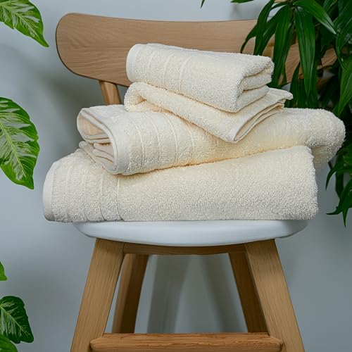 Tens Towels Pack of 8 Towels Set, 2 Extra Large Bath, 2 Hand, 4 Washcloths, 100% Cotton, Lighter Weight, Quicker to Dry, S...