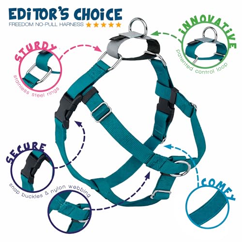2 Hounds Design Freedom No Pull Dog Harness, Adjustable Harness, Easy Walking & Comfortable Control, Fits Small, Medium & ...