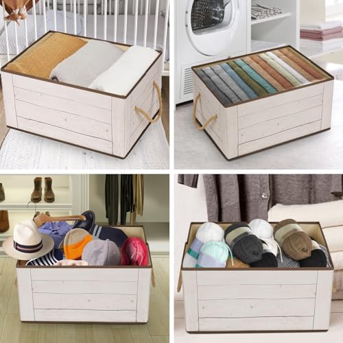 Livememory Memory Box for Keepsake, Decorative Storage Box with Lids and Handles - L15.7 x W11.8 x H7.9 In (Not Made of Wood)