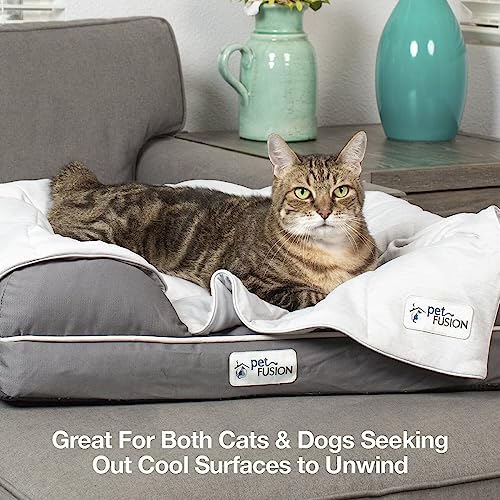 PetFusion Premium Cat and Dog Cooling Blanket. Lightweight Pet Blanket | Machine Washable | Multiple Sizes: for Pets Small...