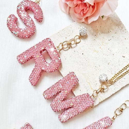 BOAJUNWU Bogg Bag Accessories,Bogg Bag Charms Keychain for Women Girls,Letter Charms for Beach Bitty Bogg Handbags Tote Bags