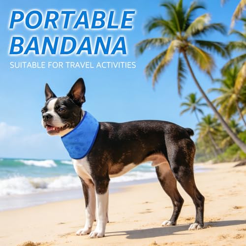 SCENEREAL Dog Cooling Bandana, 2 Pack Instant Cooling Dog Bandanas, Chill Out Pet Cool Scarf PVA Neck Cooler Wrap Summer E...