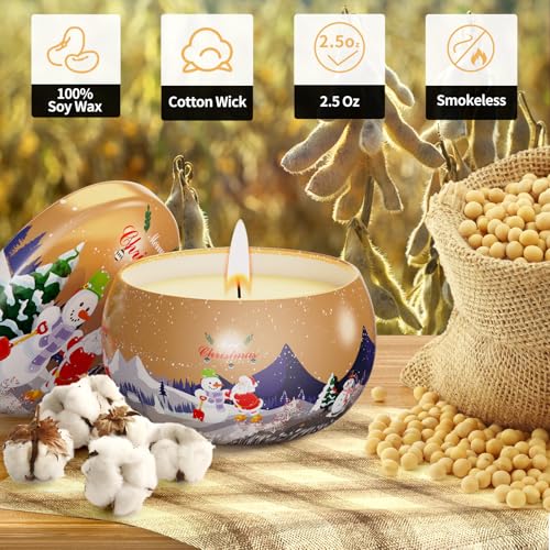 Christmas Gift Sets, Primevolve Scented Candles of 12 Bulk Home Aromatherapy Candles with Fragrances, Gift for Women, Cand...