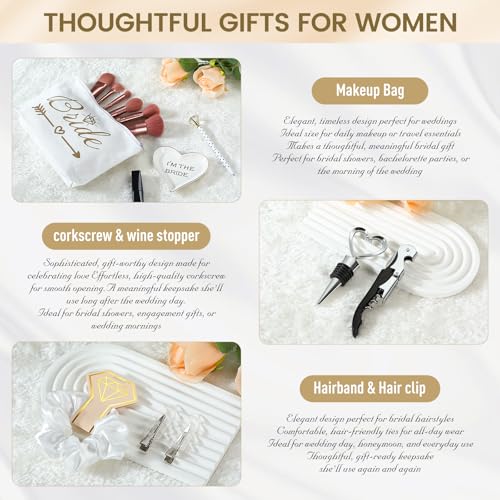 Bride to Be Gift Box - 15 Piece Bridal Shower & Engagement Gift Set for Bride, Wedding Presents for Future Mrs & Wifey, Th...