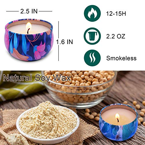 Haoson Christmas Candles Scented Gifts for Women Home Apple Cinnamon, Lavender, Vanilla, Jasmine, Cedar Wood, Fig, Teak, G...