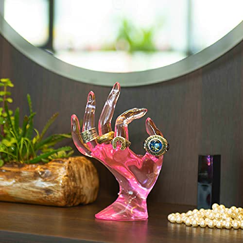 HOMEGOAL Ring Holder, Pink Room Decor, Hand Jewelry Display Holder, Danish Pastel Room Decor, Preppy Decor, Mannequin Han...