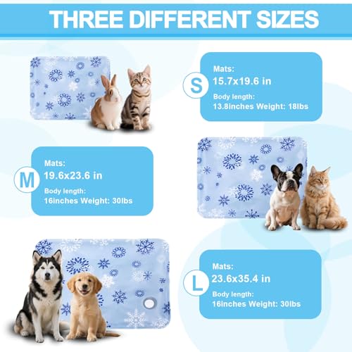 Cooling Dog Bed, Premium Pet Cooling Mat Waterproof & Scratch-Resistant, Non-Slip Summer Essential for Dogs Cats, Foldable...