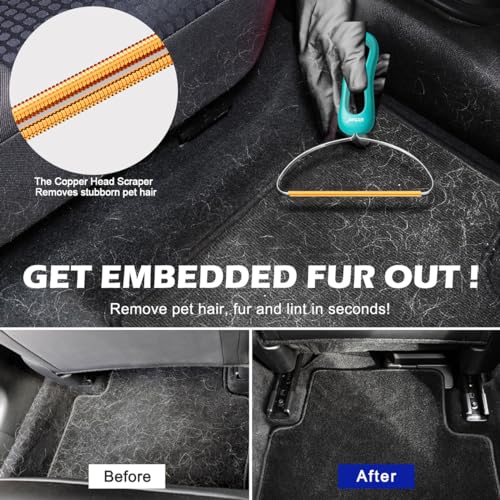 Pet Hair Remover 3-Pack, Dog Cat Hair Remover, Lint Shaver Cleaner Pro, Fur Removal Tool, Portable Carpet Scraper, Fuzz Ro...