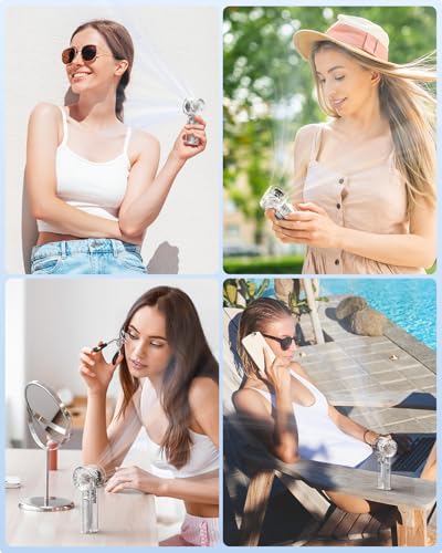 TriPole Portable Fan Mini Handheld Turbo Fan for Travel, 20H Max Cooling Time, 1-100 Speeds Rechargeable Battery Fans with...
